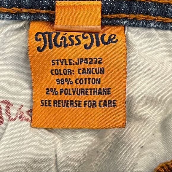 Miss Me Jeans JP4232 Cancun Blue Pink Crystal Brass Studs Distressed Women's 28 - Picture 7 of 12